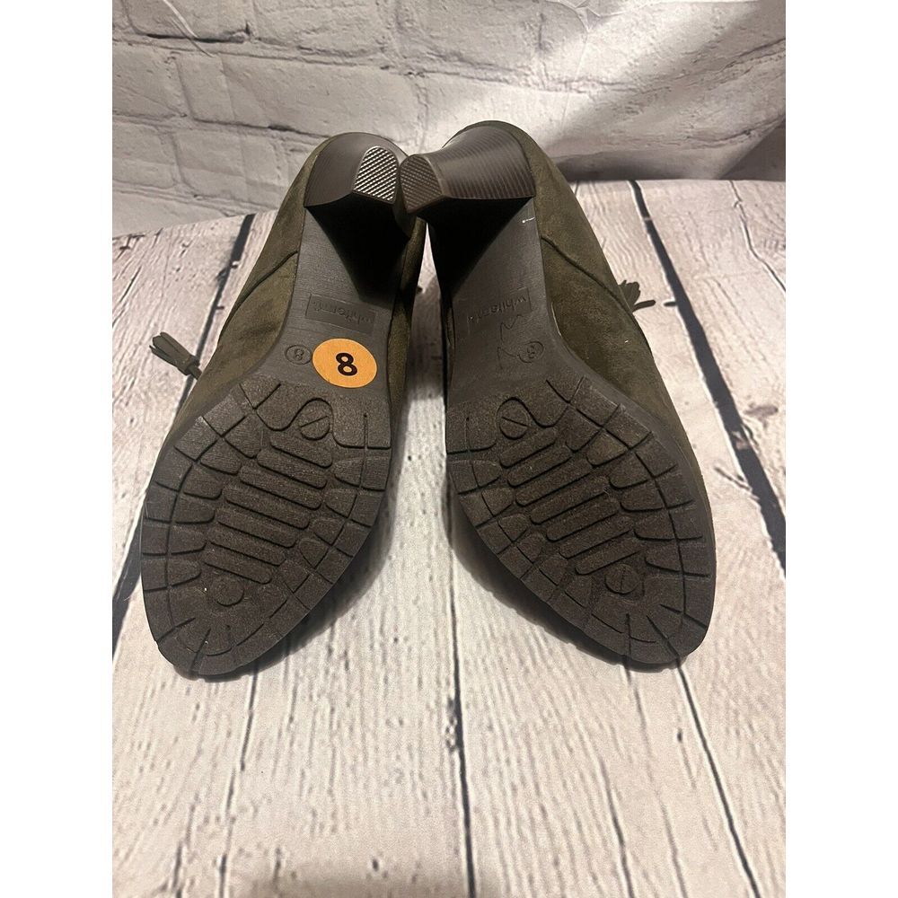 White Mountain Booties Olive Suede Size 8 - Picture 5 of 5